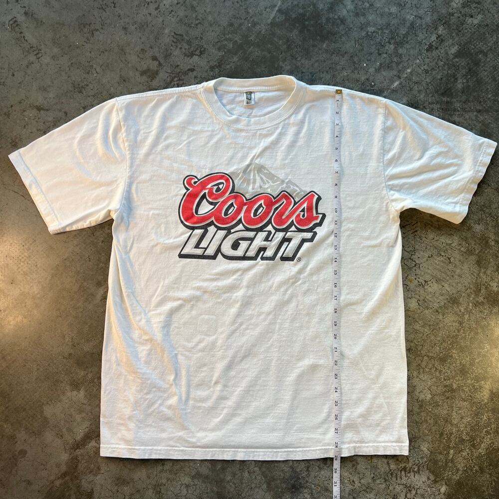 Oversized Coors Light Beer Graphic Tee White XL Streetwear Retro | Size: XL - Picture 5 of 7